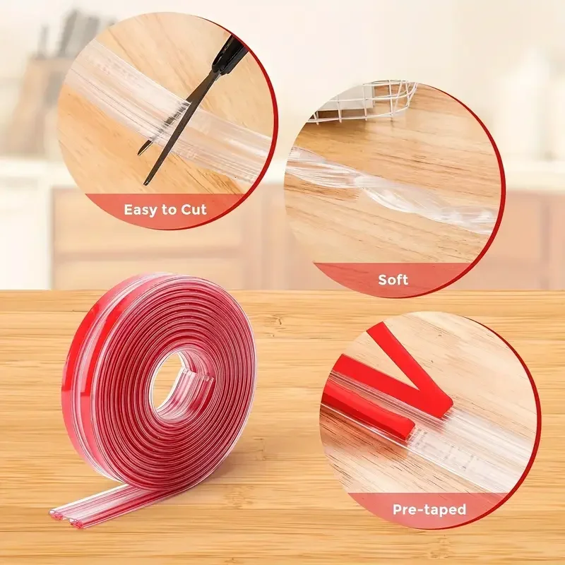 Edge Protector Strip Corner Protectors with Pre-Taped Strong Adhesive To Shield Sharp Corners of Cabinets Tables & Drawers