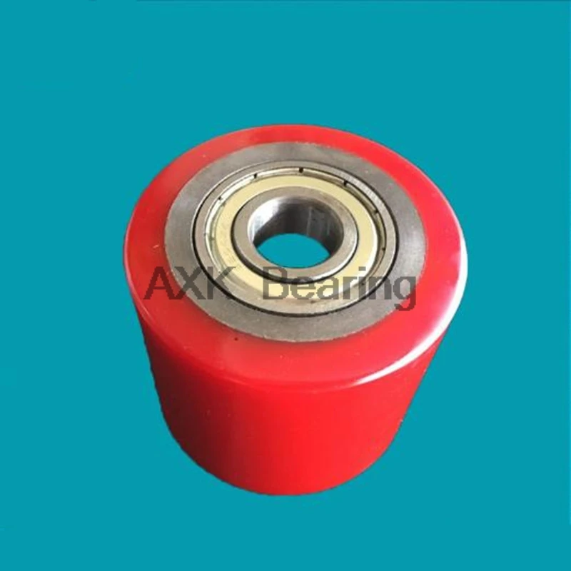 6204 forklift accessories PU polyurethane wheel double bearing inner diameter 20*80*70mm