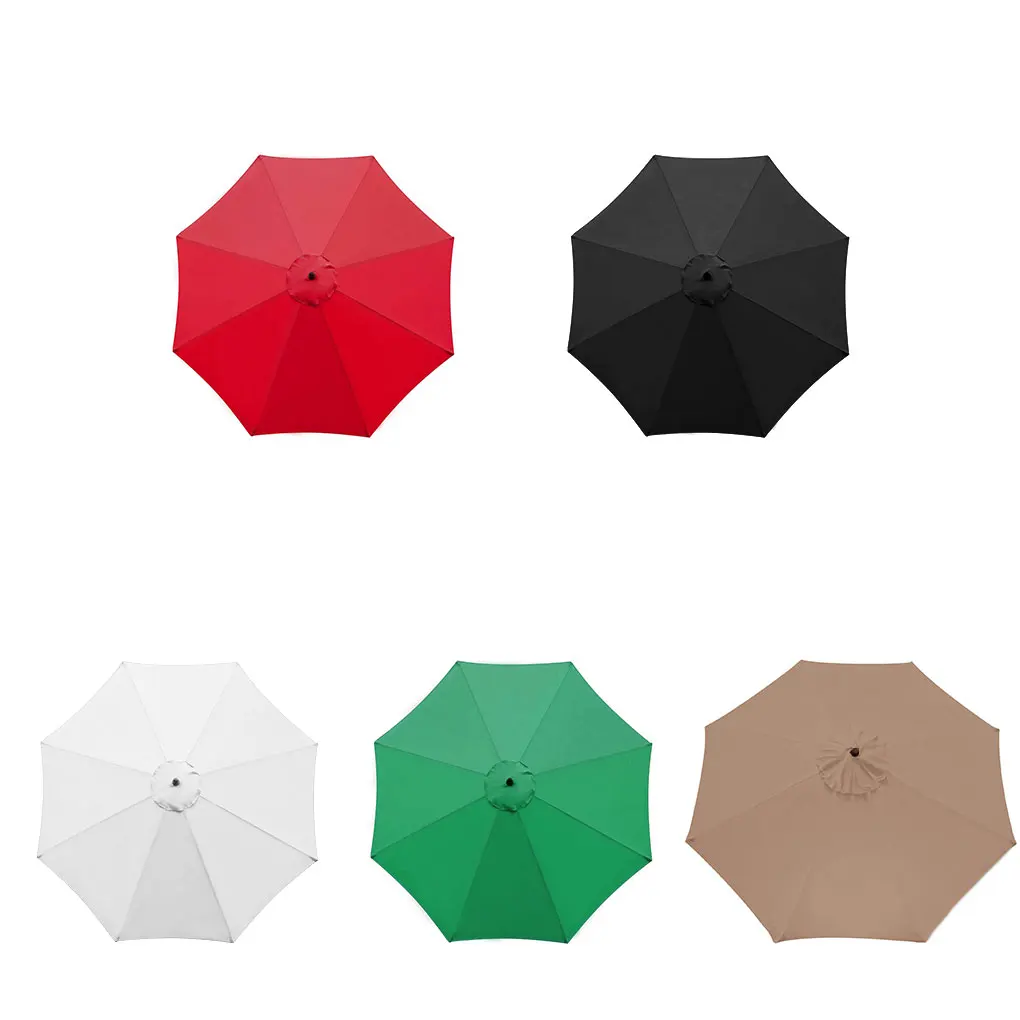 

Garden Umbrella Top Waterproof Patio Replacement Top Polyester Outdoor Sunshade Canopy Cover Black