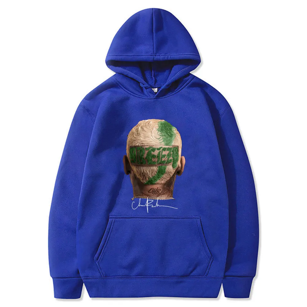 Homens e mulheres de grandes dimensões Hip Hop Hoodies, Fashion Rapper, Chris Brown, Breezy Graphic Hoodie, pulôver solto, Streetwear masculino