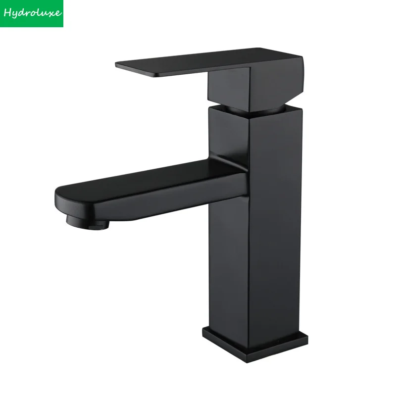 

Bathroom Basin Faucet Mixer Tap Black Wash Basin Faucet Single Handle Hot and Cold Water Mixer Lavotory Faucet Sink Taps