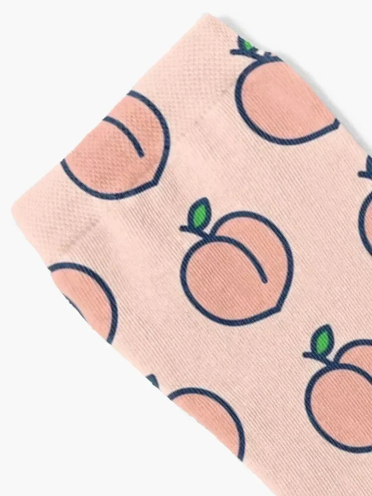 Cute Butt Shaped Peach Pattern Socks Stockings bright garter Socks For Girls Men's