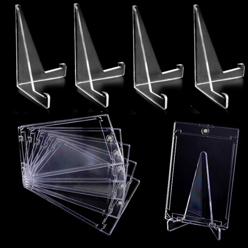 1-10 Stück Transparente Acryl-Münzständer Kleine Aufstellerhalter Sammelkarten-Halter für Kpop-Idol-Karten-Organizer