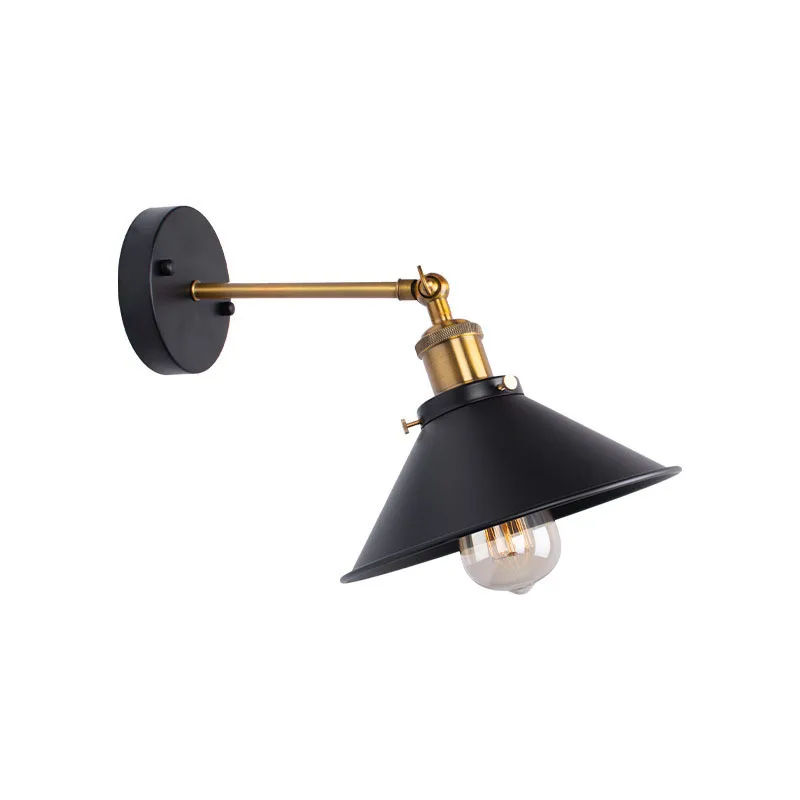 

Retro Wall Light Sconces Black Iron Adjustable Lamp For Living Room Bedside Reading Wall Lamp Loft Decoration Interior Lighting