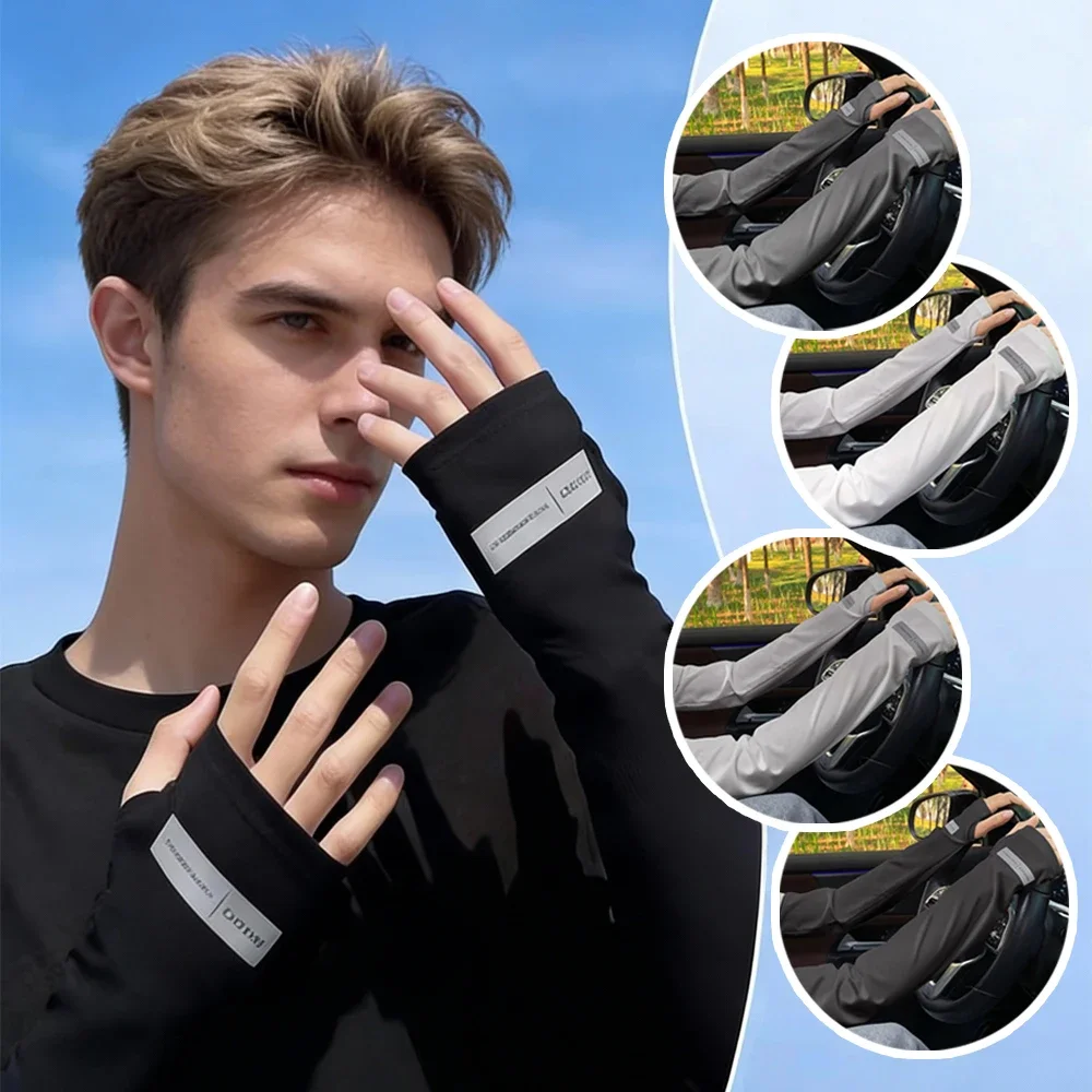 Men's Fashionable Sleeves, Breathable and Cool Arm Cover, Moisture Wicking, For Daily Vehicle Driving, Sports Use