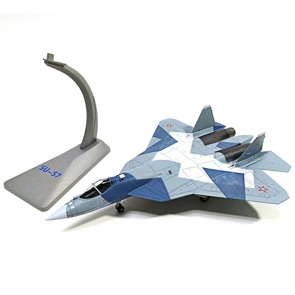 1/72 Alloy Fighter T-50 Russian Air Force Aircraft Sukhoi Su-57 T50 Children Gift for Collection Room Decoration