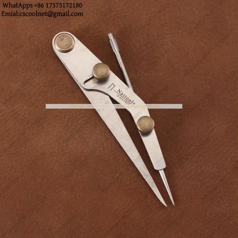 JS02 DIY Leather Craft Silver Marking Tool Gap Rule Lockable Spacing Gauge Professional Leatherworking Tool