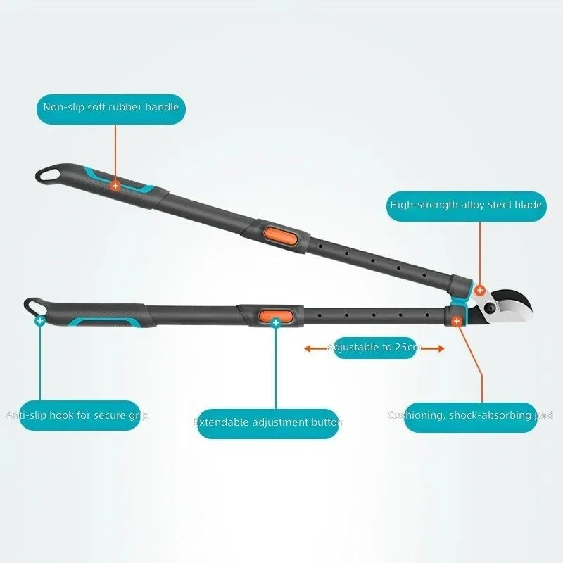 For Red Dot Award Imported Telescopic Gardening Shears for Thick Branches Heavy Duty Garden Pruning Tool for Vigorous Cutting