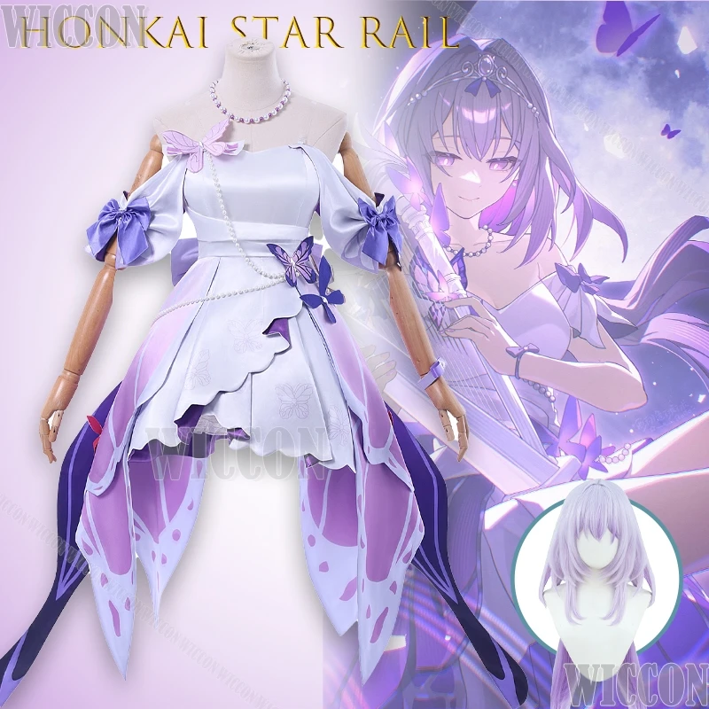 

Castorice Honkai Star Rail Nightingale Concert Cosplay Clothes Purple Lolita Dress Game Outfit Carnival Women Girl Halloween Cos