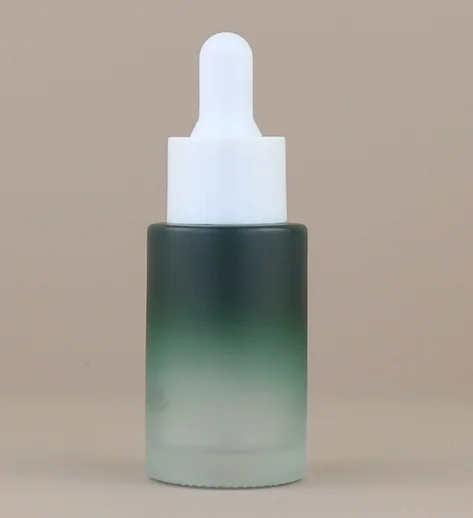 1pcs 20ml 30ml 50ml Matte Black White Glass Dropper Bottles with Glass Pipette for Cosmetic Perfume Essential Oils