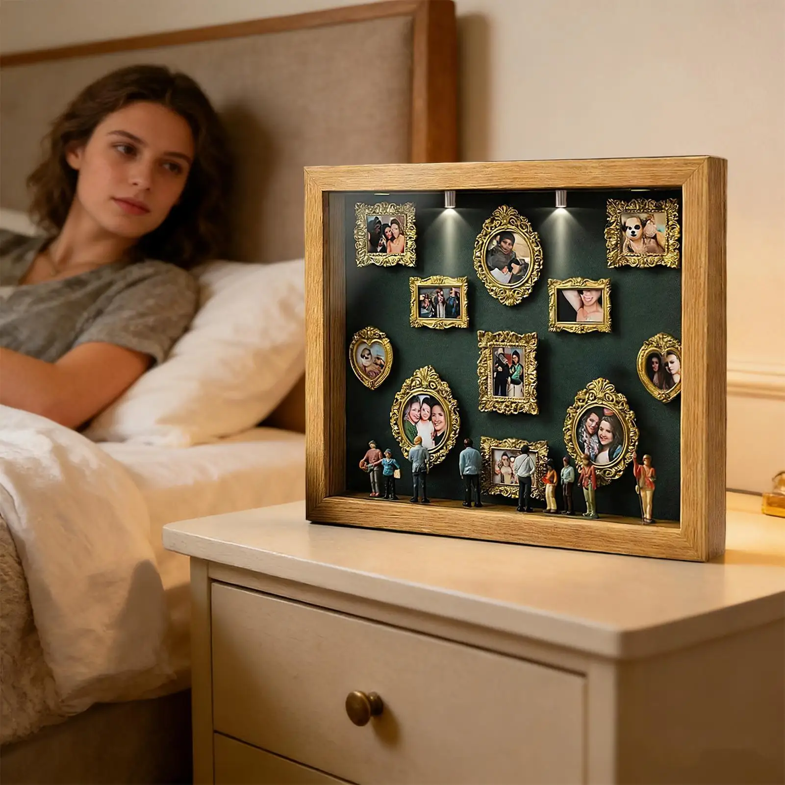 Small Museum Shadow Frame DIY Miniature Memory DIY Decoration Mini Museum Silhouette Frame For Wedding Birthday Holiday