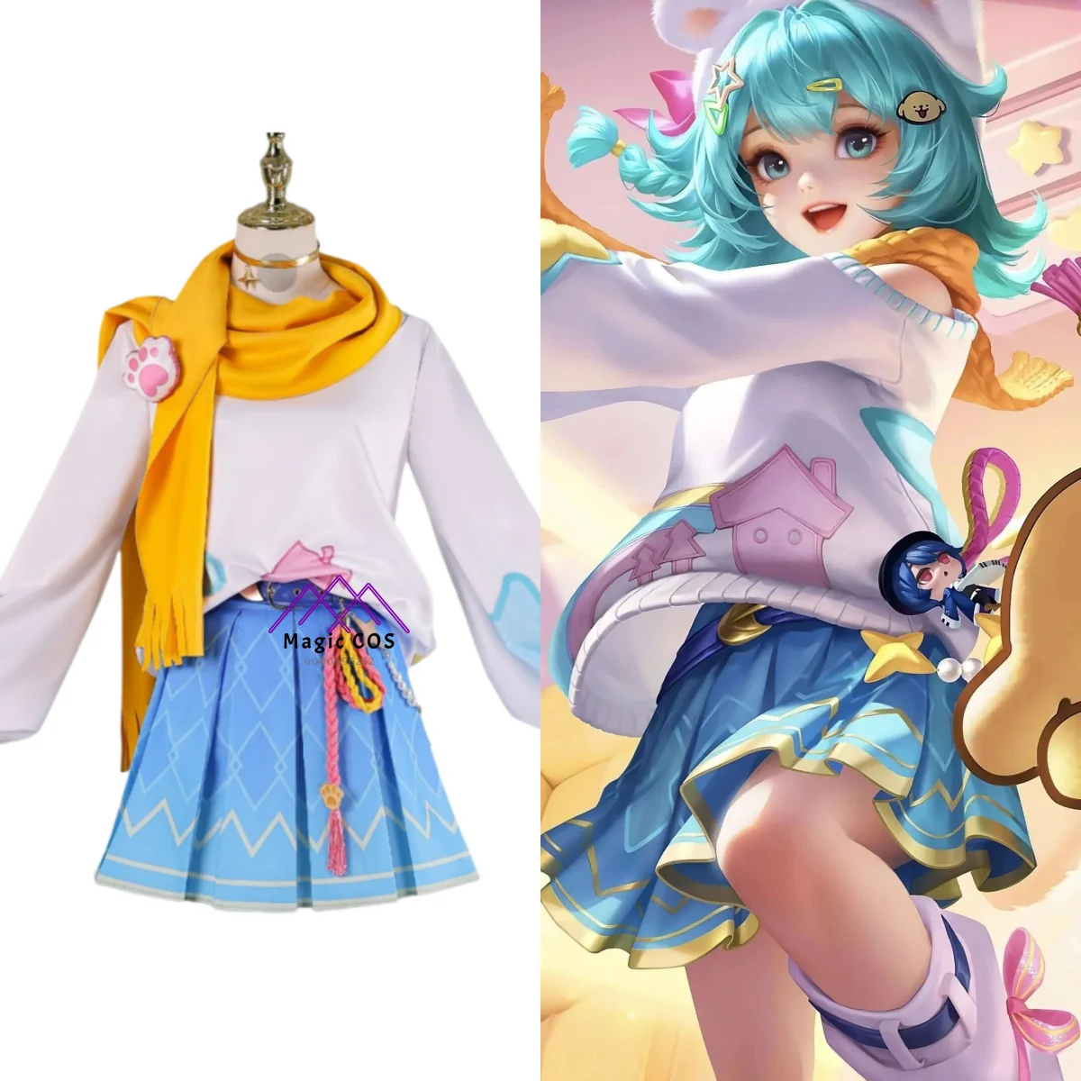 

Fashion Game Honor of Kings Anime Xiao Qiao Cosplay Costume Cute Role Playing Outfit for Women Adult Comic Con Halloween Party