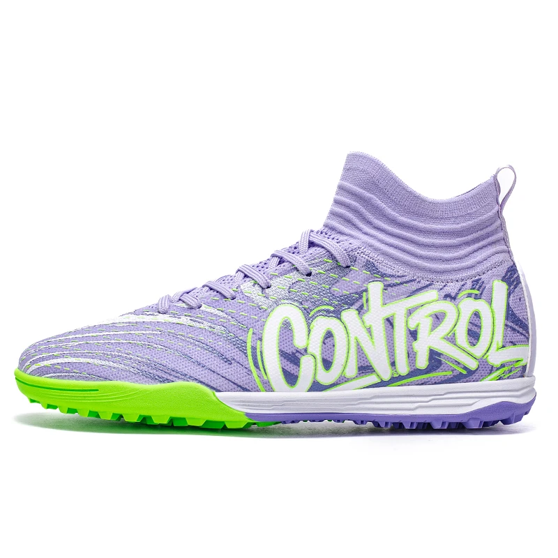

Mens Football Shoes 2025 New Anti Slip Wear Resistant High Cut Casual TF Adults Fast Sports Soccer Cleat Teenager Sneakers