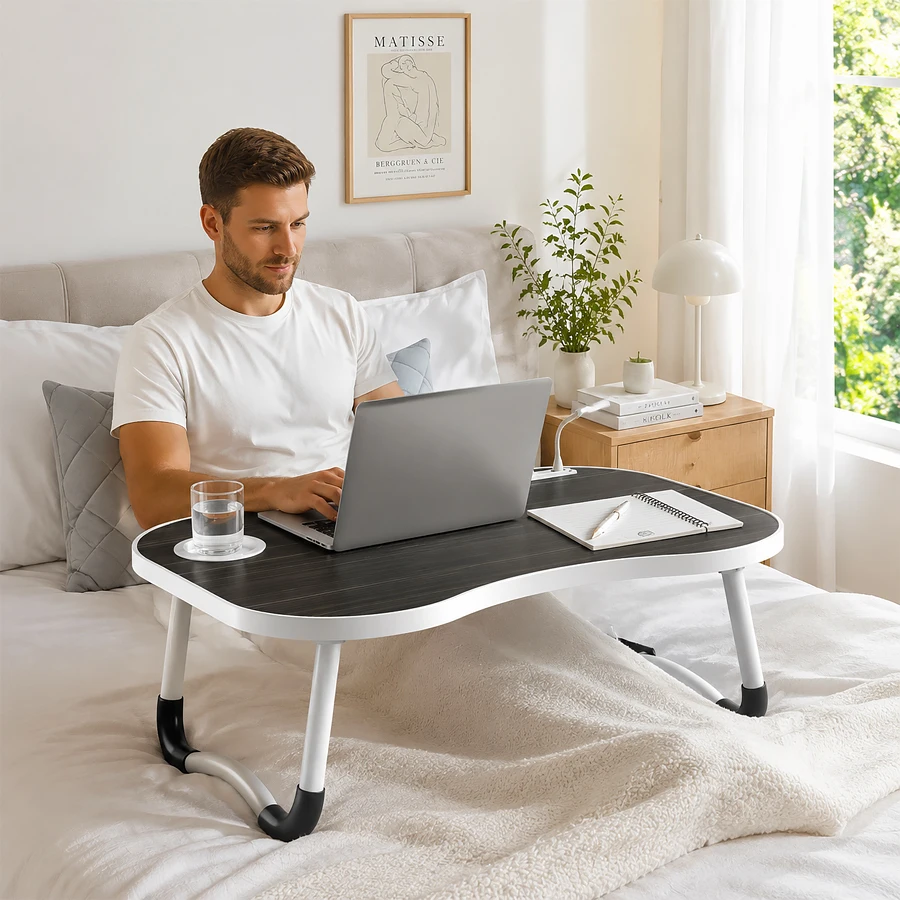 Portable Foldable Laptop Desk with Cup Holder