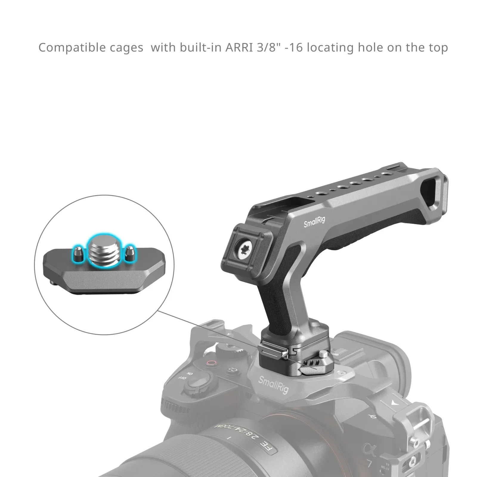 Smallrig HawkLock H21 Quick Release Top Handle Kit 4483, Quick Release Rotating Side Handle Kit 4485,for Sony Canon Nikon Fuji