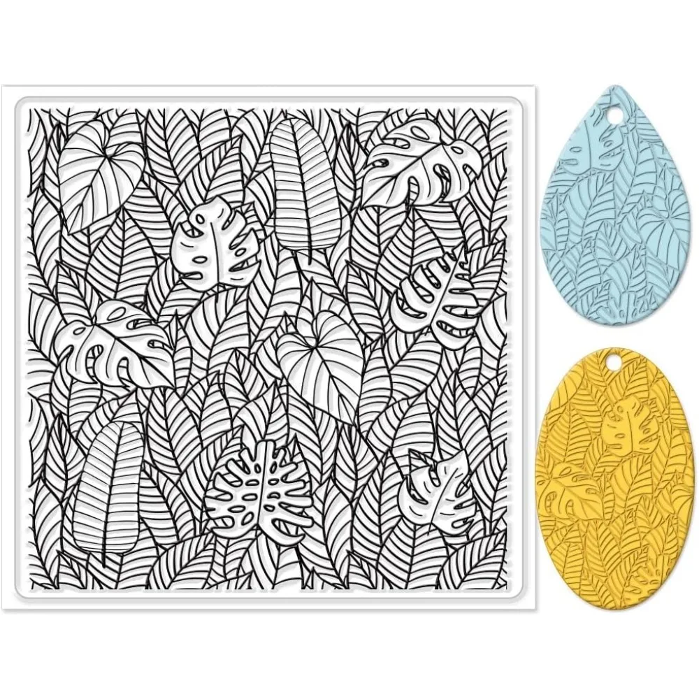 Polymer Clay Texture Sheets Leaves Silicone Texture Stamp Sheets Clay  Mat Plant Modeling Pattern Pad Texture Sheets