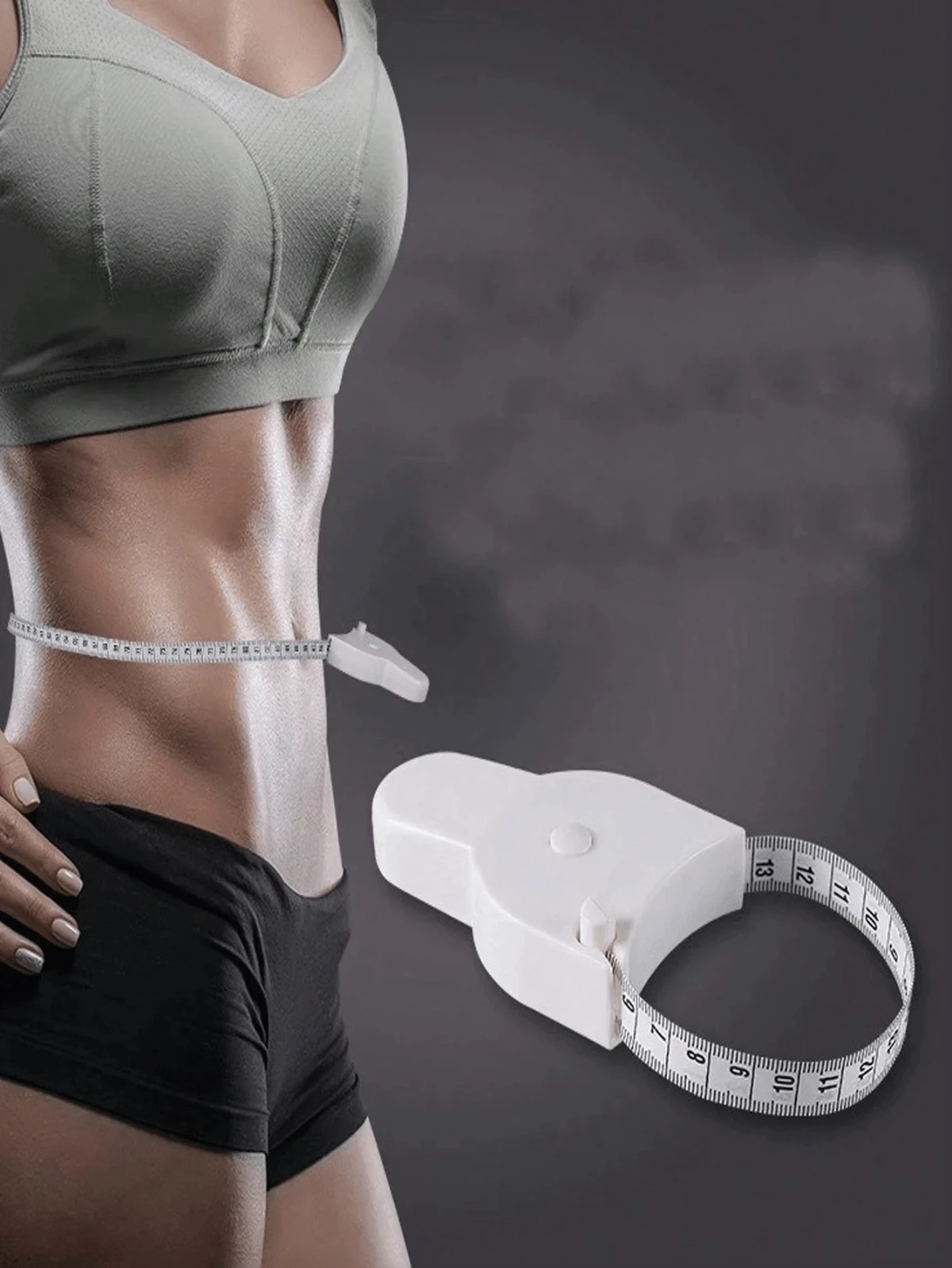 150CM Automatic Retractable Body Tape Accurate Fitness Arm Chest Waist Caliper Centimeter Inch Measure Tape White