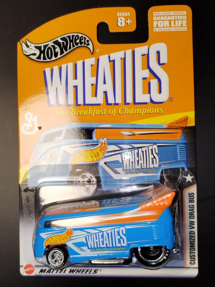 Hot Wheels Cars WHEATIES Drag Bus 1/64 Metal Diecast Model Collection Toy Vehicles