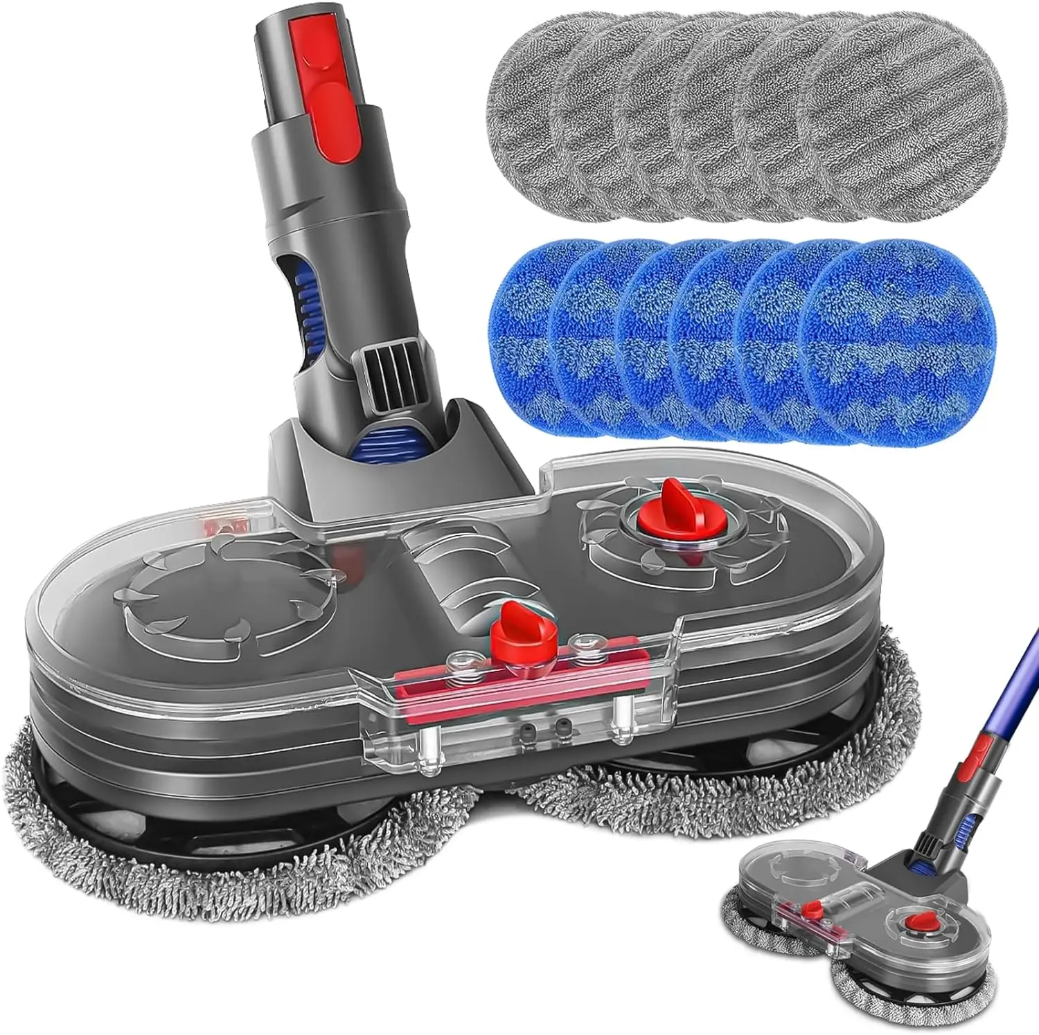 Homore Electric Cleaning Mop Head for Dyson V7 V8 V10 V11 V15Cordless Vacuum Cleaner Wet & Dry Mop Cleaning Head with Water Tank