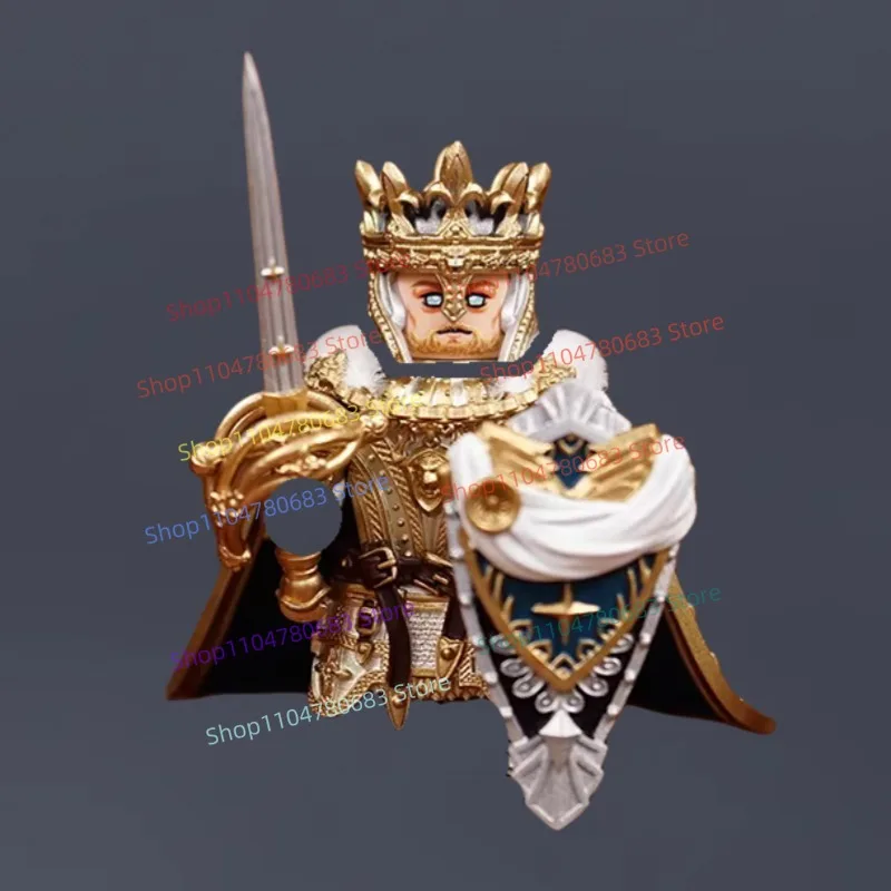 

Конструктор MOC: Мини-фигурка Красавца-Короля, сборная модель для демонстрации, аниме-мультяшная игрушка, праздничный подарок, коллекционный предмет для хобби