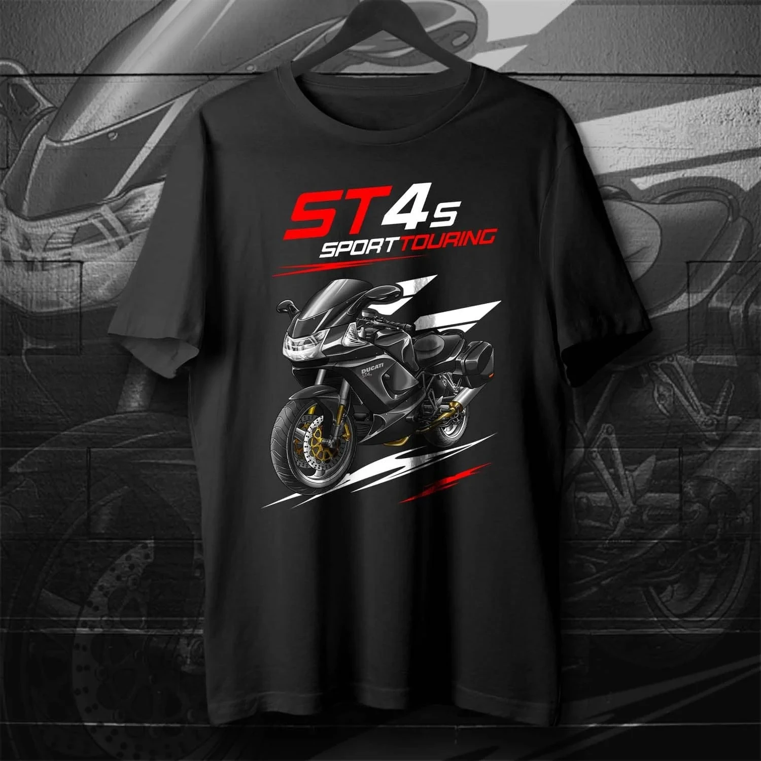 

2004-2007 Models Italy ST4s Motorcycle T-Shirt 100% Cotton Short Sleeve Summer Casual Mens T-shirt Rider Streetwear