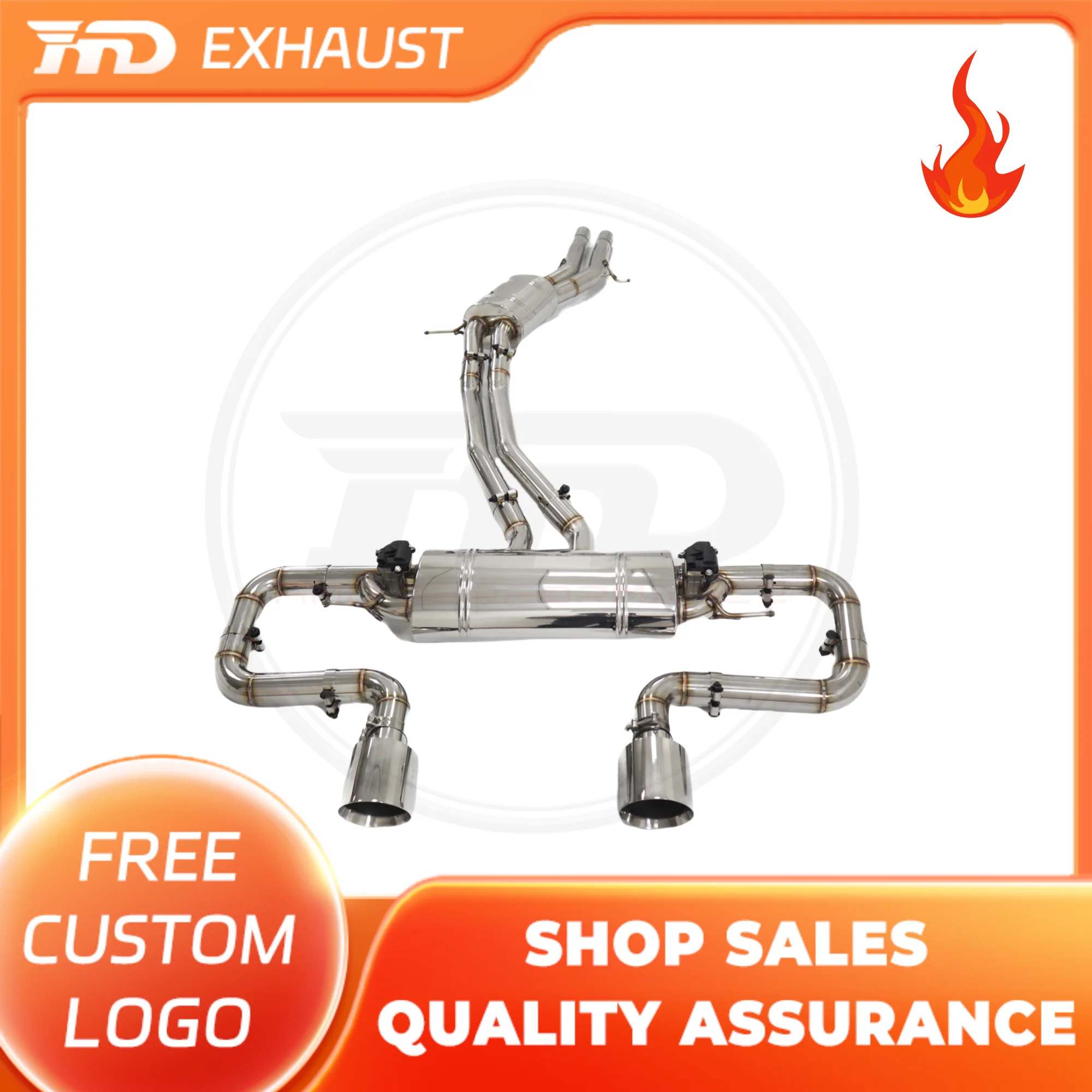 

HMD Exclusive customization SS304 Exhaust System High Flow Catback for Porsche Cayenne S V6 with Turbo GT with Valve