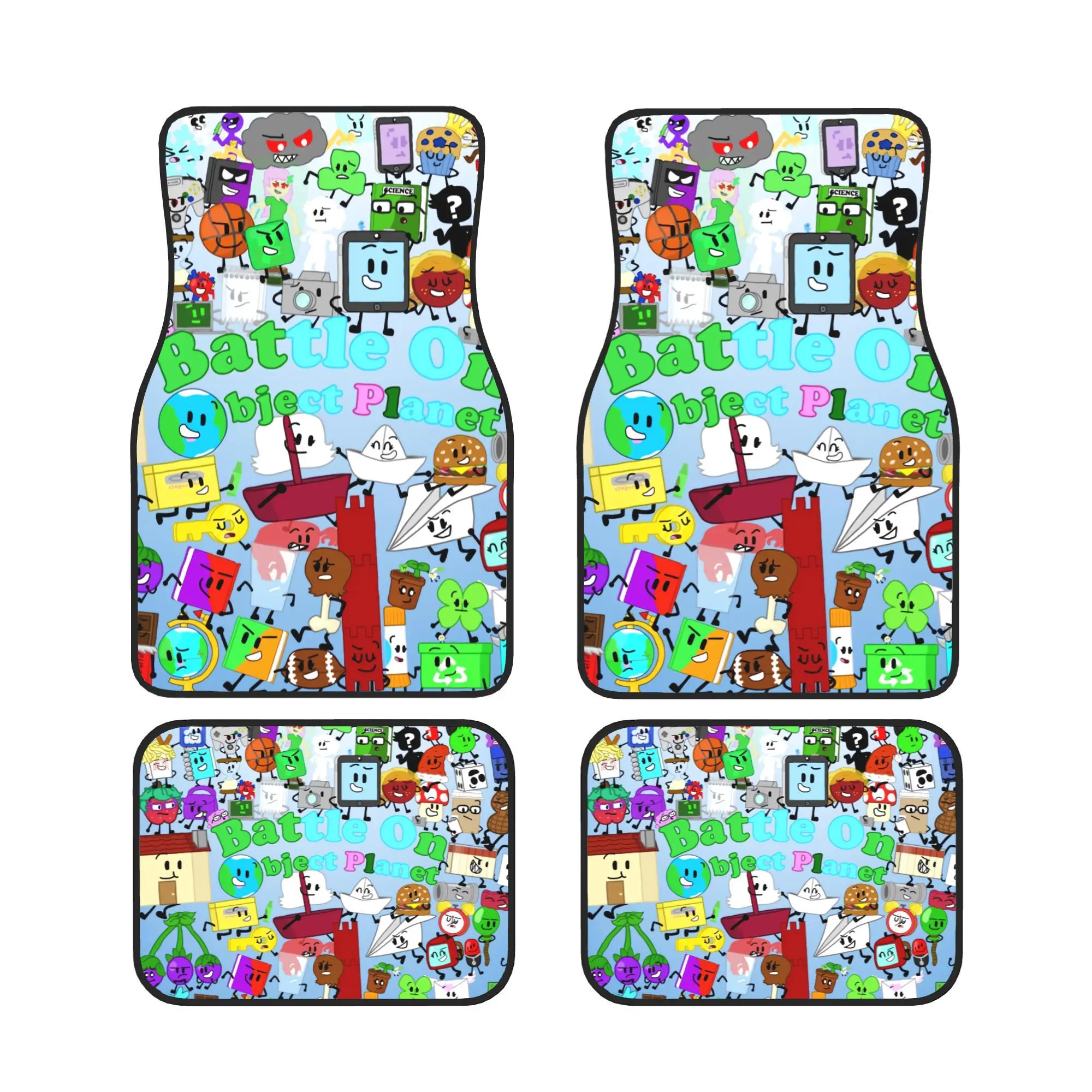 The Battle On Object Planet Car Floor Mat Set Consists Of Four Pieces, Providing Complete Coverage For Both The Front And Rear,