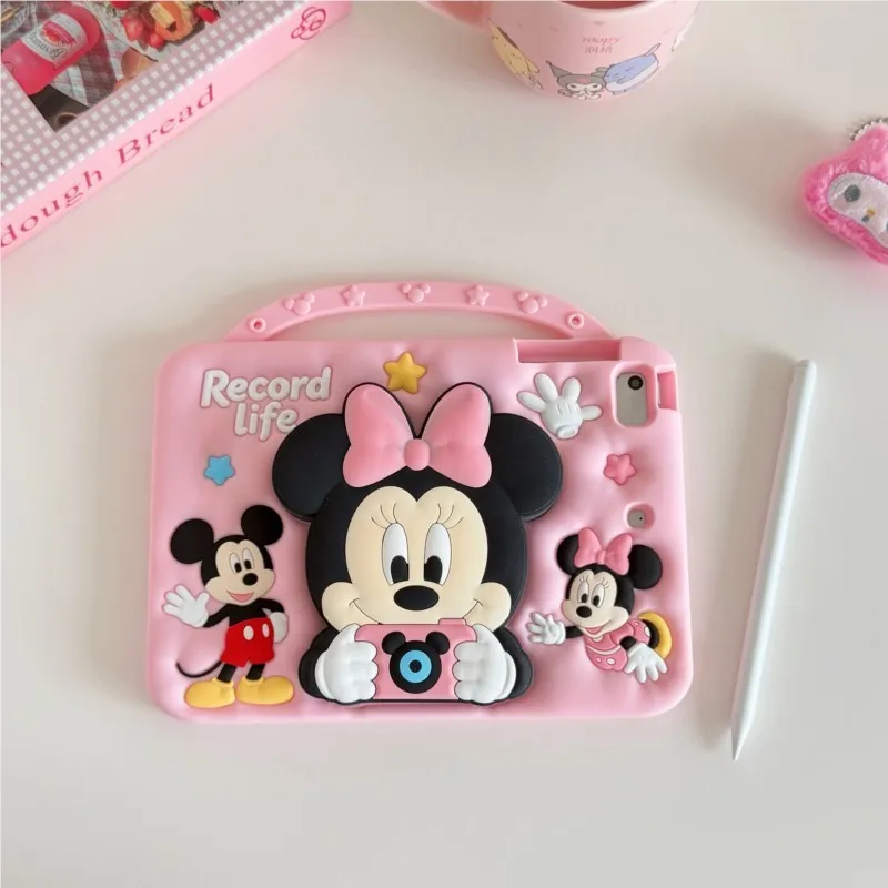 For Redmi Pad 8.7inch Pad SE Pad 2 11inch Pad2 SE 9.7inch 2026 Case Cute 3D Cartoon Silicone Shockproof Kids Tablet Cover Handle