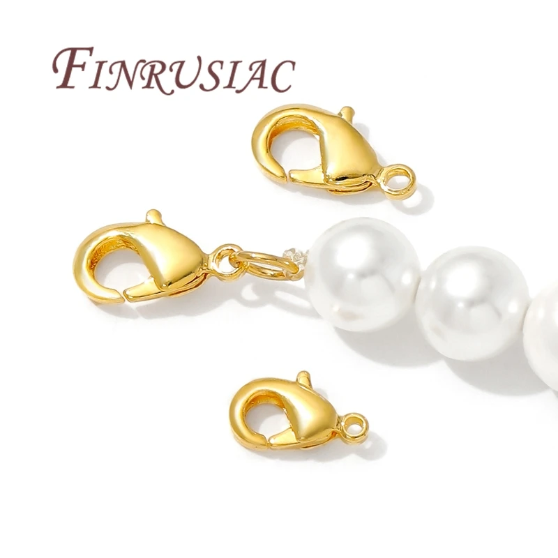 10mm 12mm 18K Vergulde Karabijn Voor Sieraden Maken, DIY Armbanden Kettingen Accessoires, connectoren Sluiting