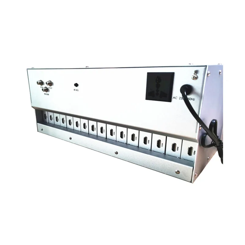 

16 ways fixed channel Catv Rf Modulator for Hotel System HD to RF PAL BG NTSC Modulator