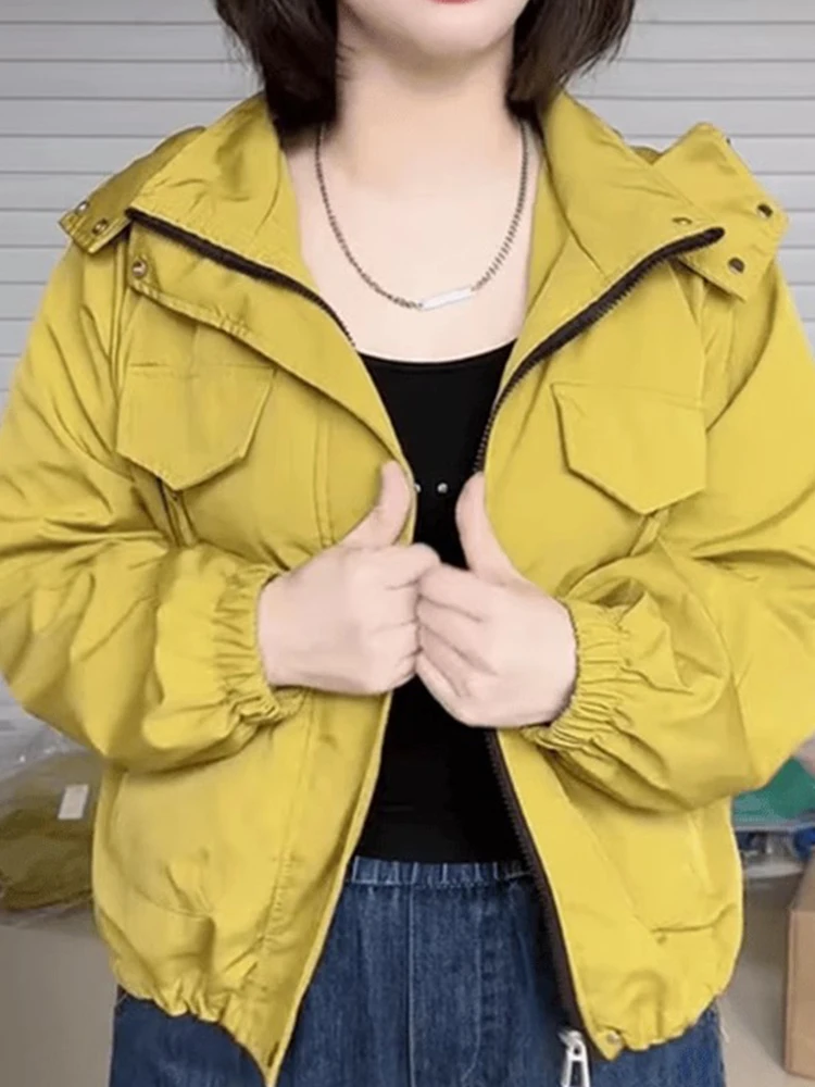 2026年春秋 レディース フード付きジャケット コート 暖かい 多用途 ママ 中年 高級感 通勤 スタイリッシュ