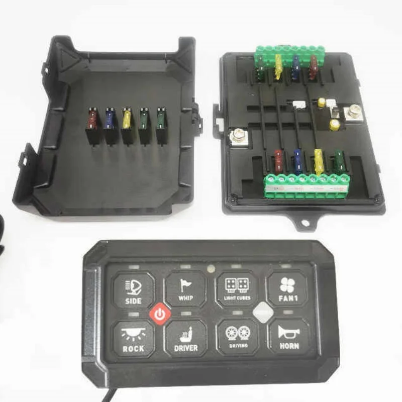 

Professional 8/12 Gangs 500W High Power12V 24V LED on-Off Switch Panel for Off Road Car Multi-functional LED Controller