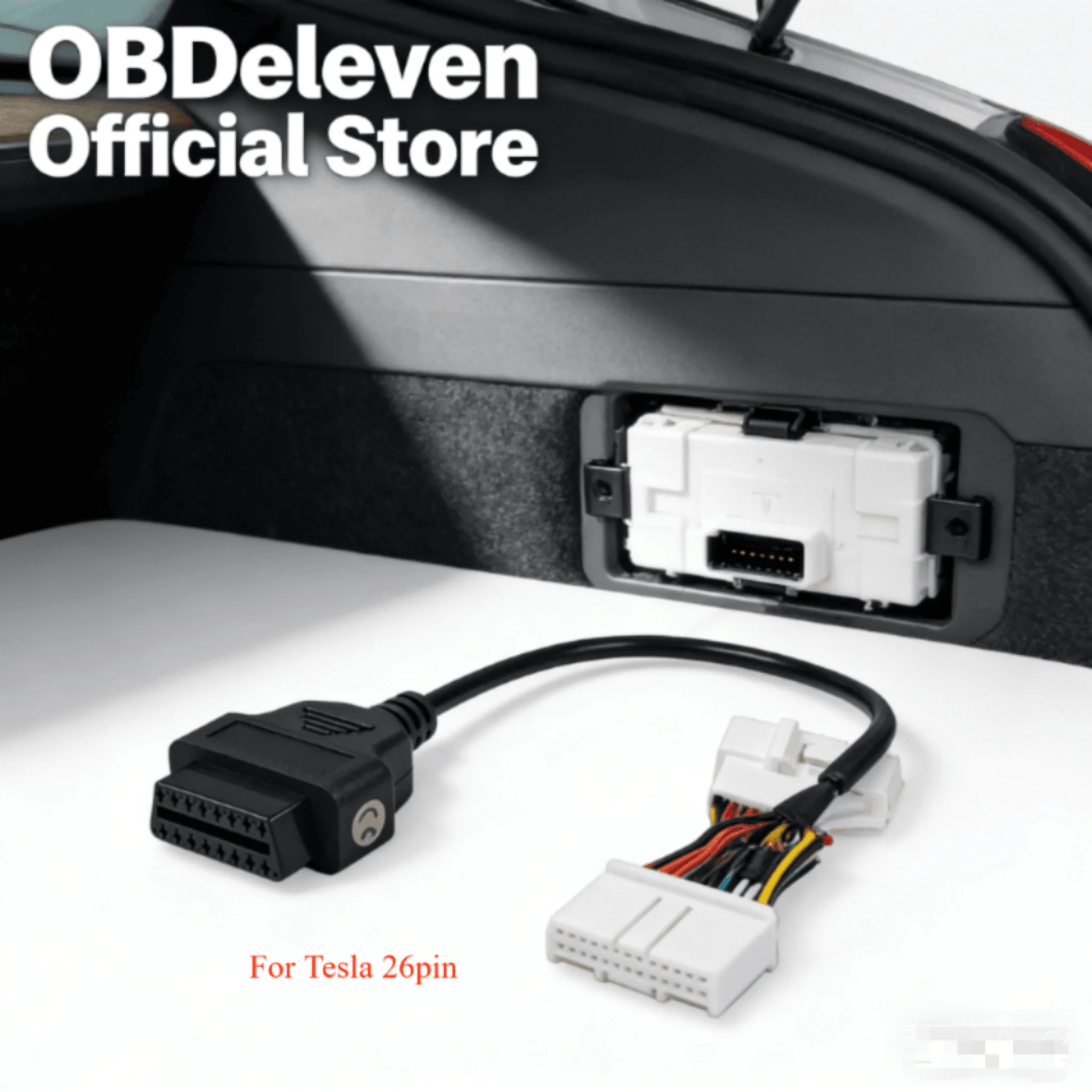 

A+ Quality OBD Adapter Diagnostic Electronic Cable For Tesla 26pin Cable to 16 Pin OBD2 Convertor Connector Conversion Cable