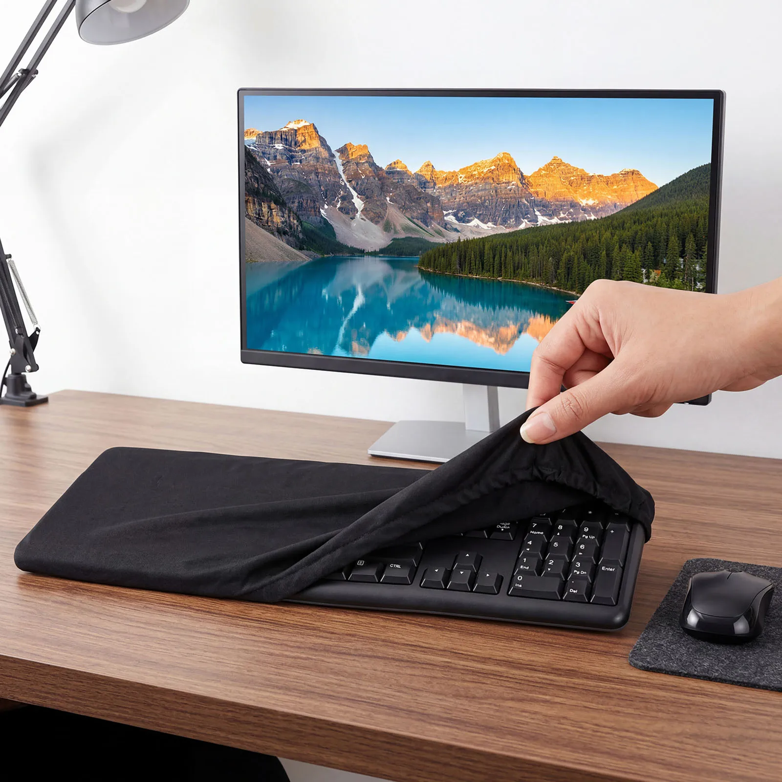 Keyboard Dust Cover Stretch Fabric Anti-Dust Keyboard Sleeve Washable Keyboard Protector for Most PC Mechanical Gaming Keyboards