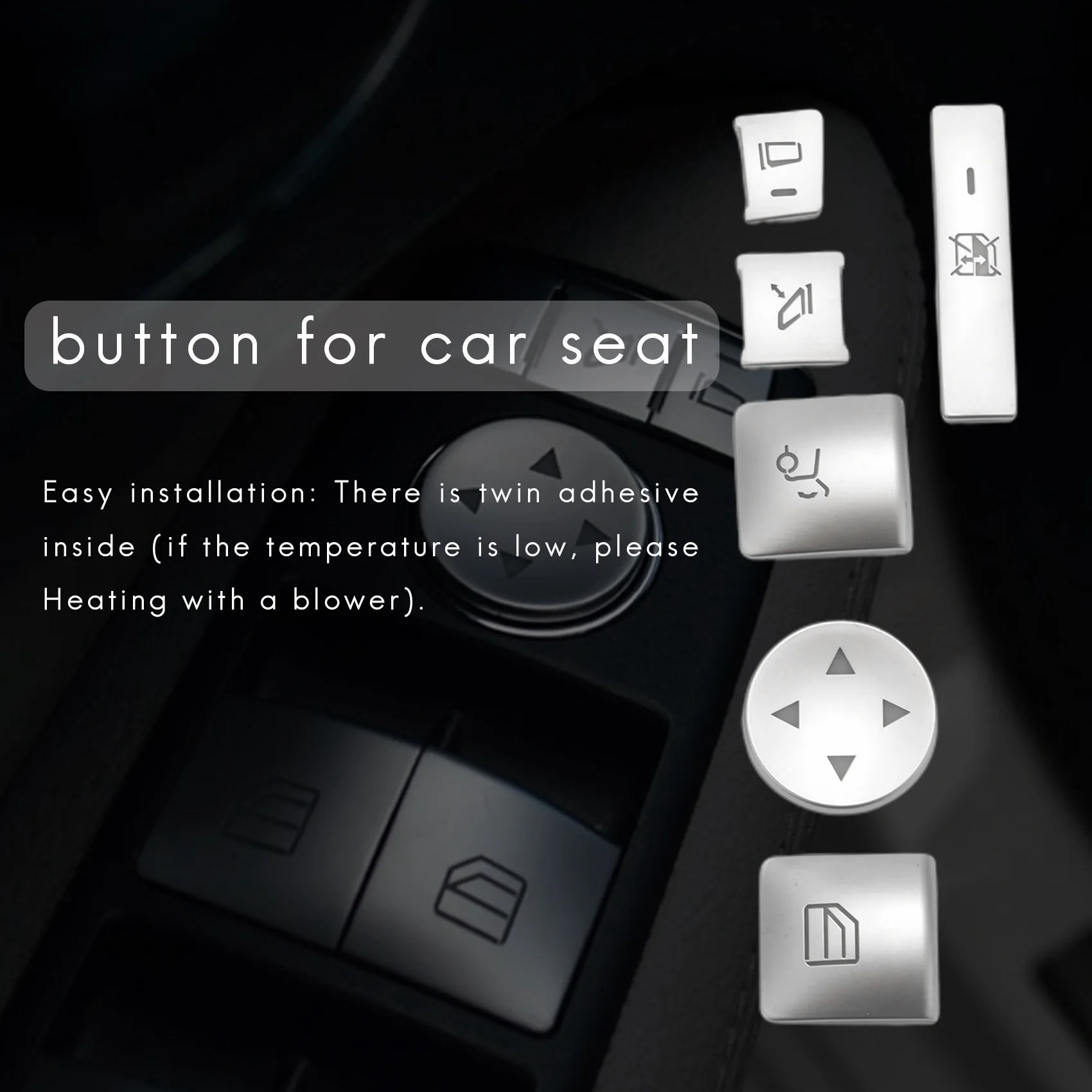 Inner Door Armrest Window Switch Button Trim Cover Sticker For Benz GLK ML GL A B C E G Class W204 W212 W246 W166 X166