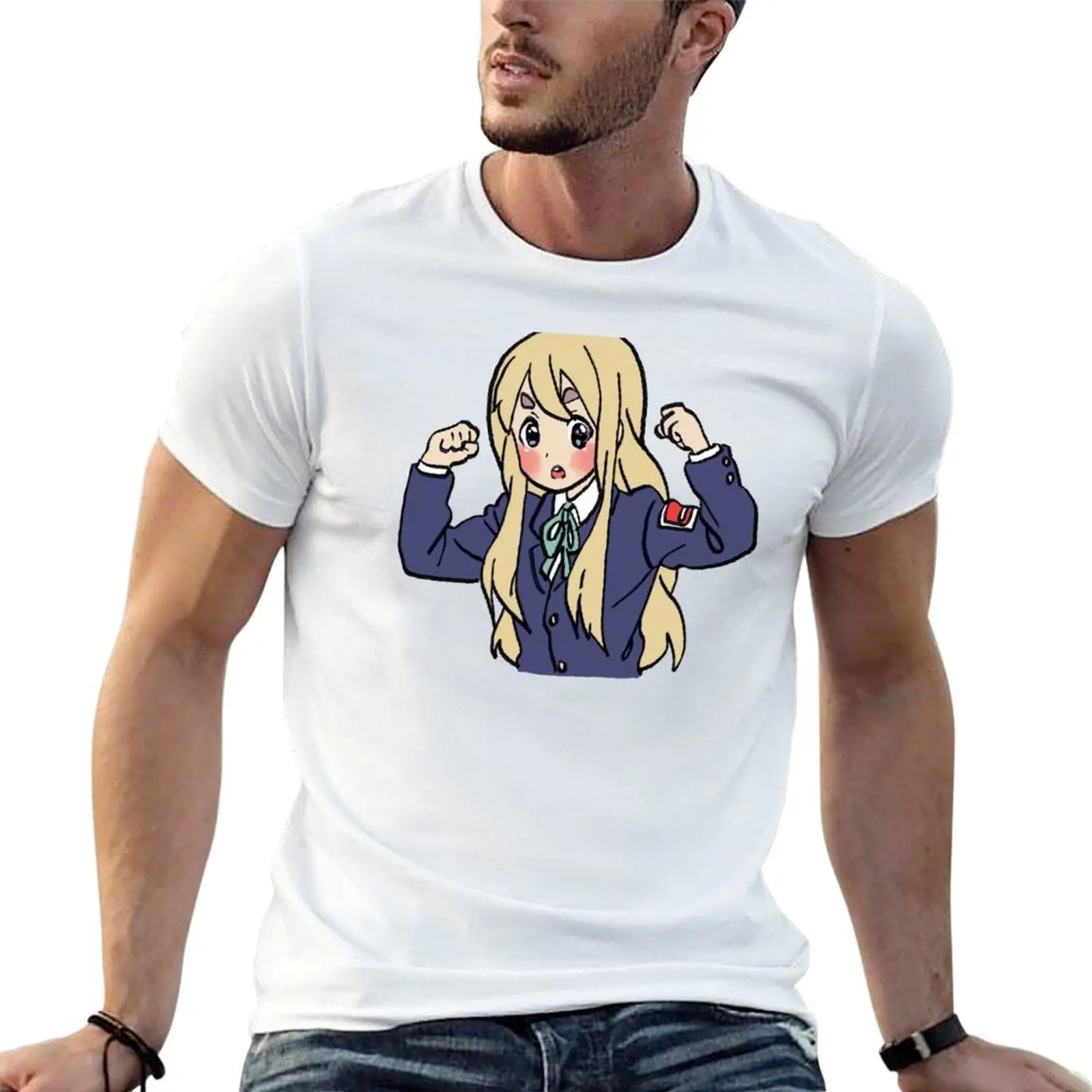 

I draw the strong mugi K-ON meme T-Shirt man t shirt luxury man t shirts for men casual T-Shirt