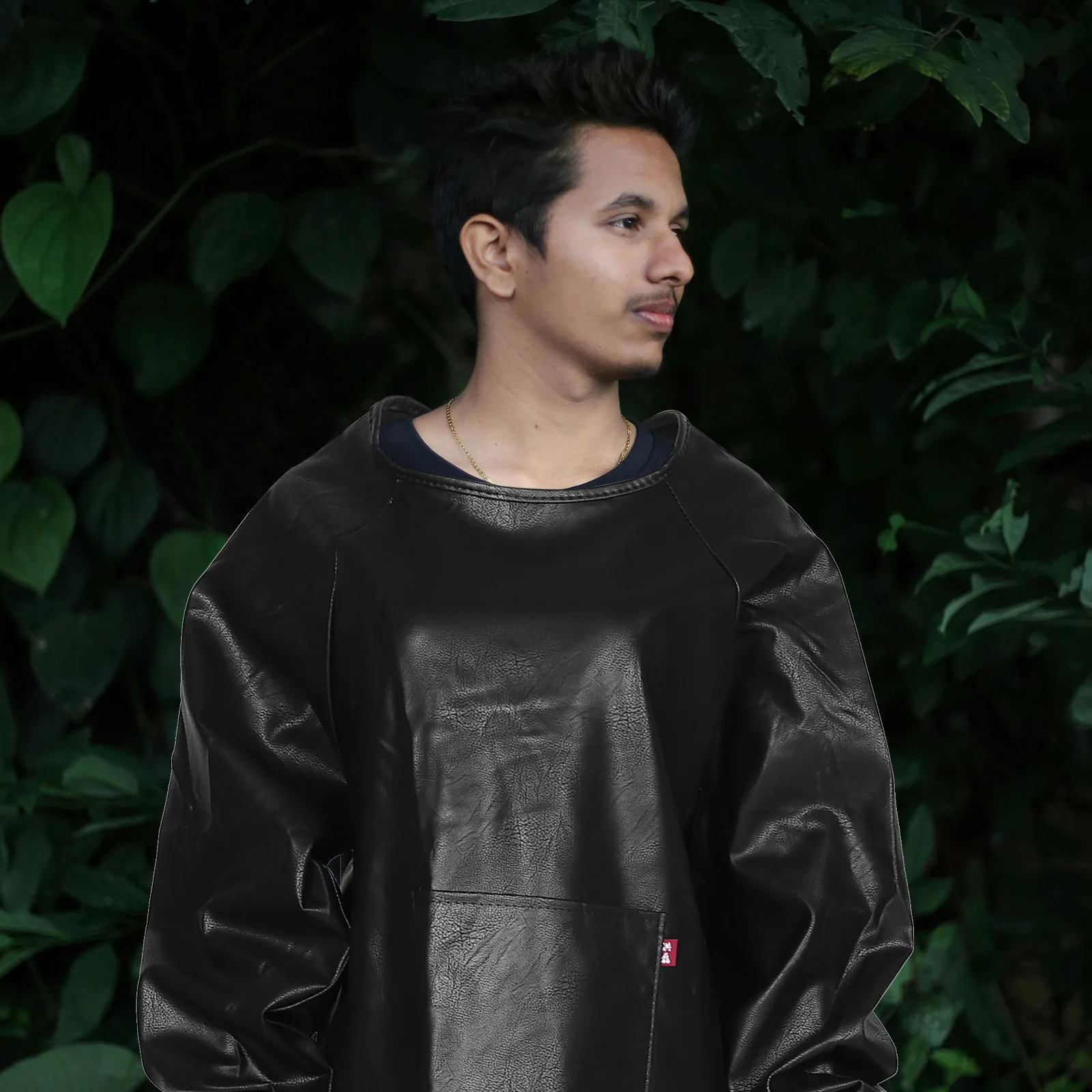 

Long Sleeve PU Apron Men Adjustable Neck Waterproof Oil Resistant Acid Alkali Protection Cooking Cleaning Fish Processing