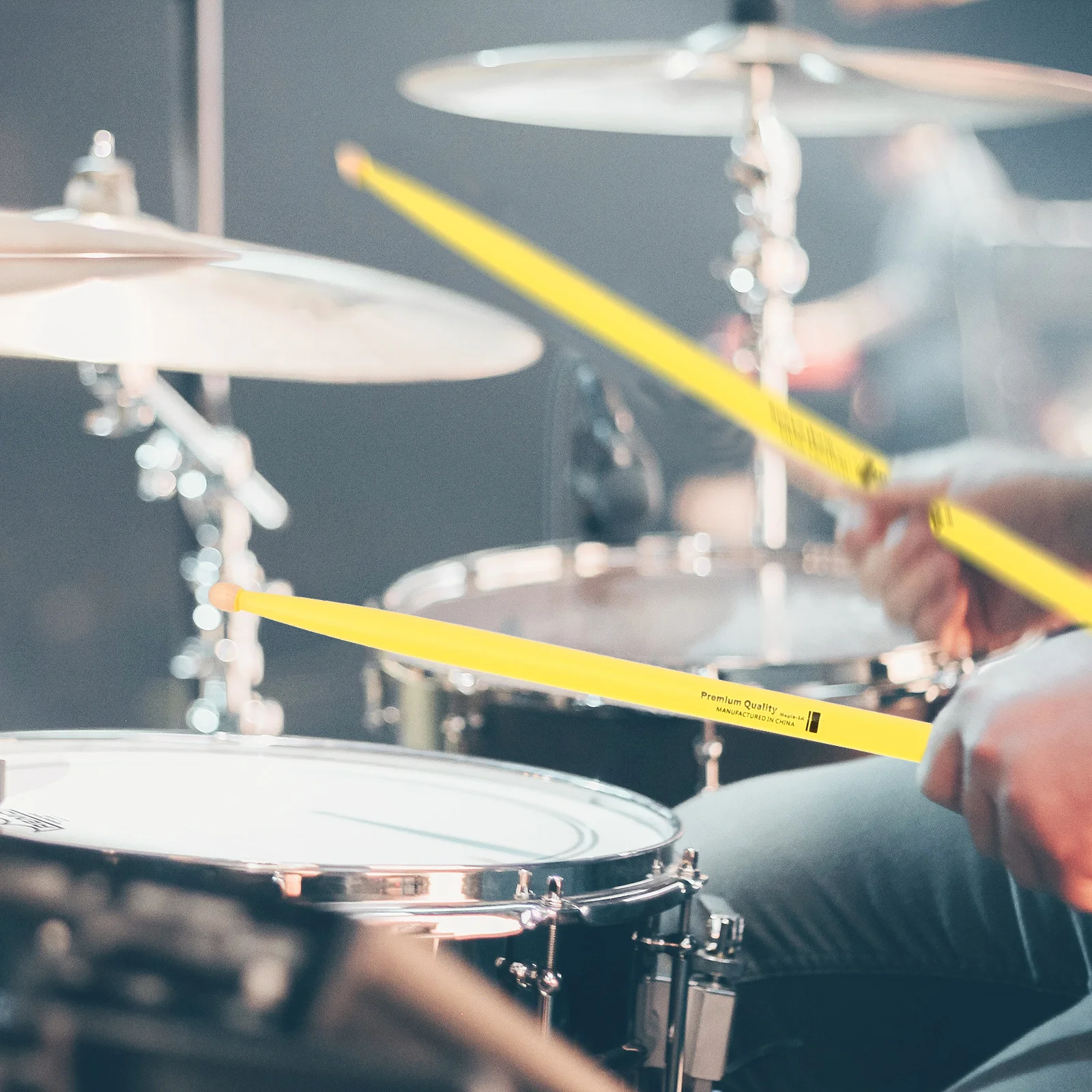 4 Stück bunte Trommelstöcke aus Ahornholz, leicht, rutschfest, langlebig, Percussion-Instrumentenstöcke für Anfänger, verschiedene Stile