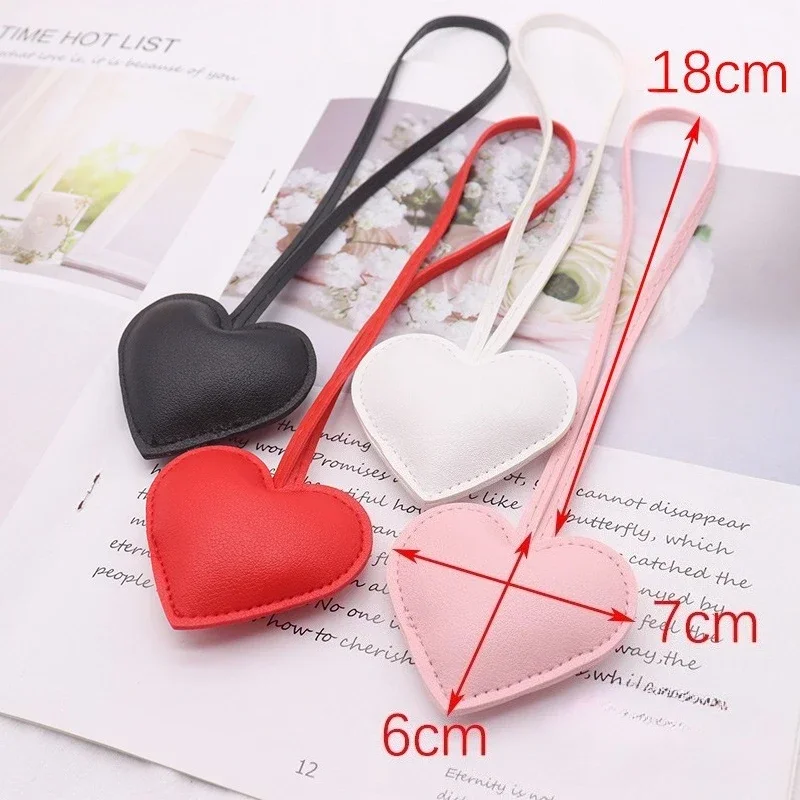 

Heart Hand Wrist Rope Custom LOGO Leather Keychain for Lover Friend Family Personalize Bag Pendant Keyring Couple Gift Key Chain