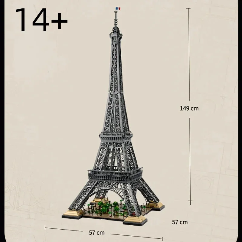10001PCS Eiffel Tower Building Blocks Bricks Home Decor Toy Kids Adults Birthday Christmas Gifts