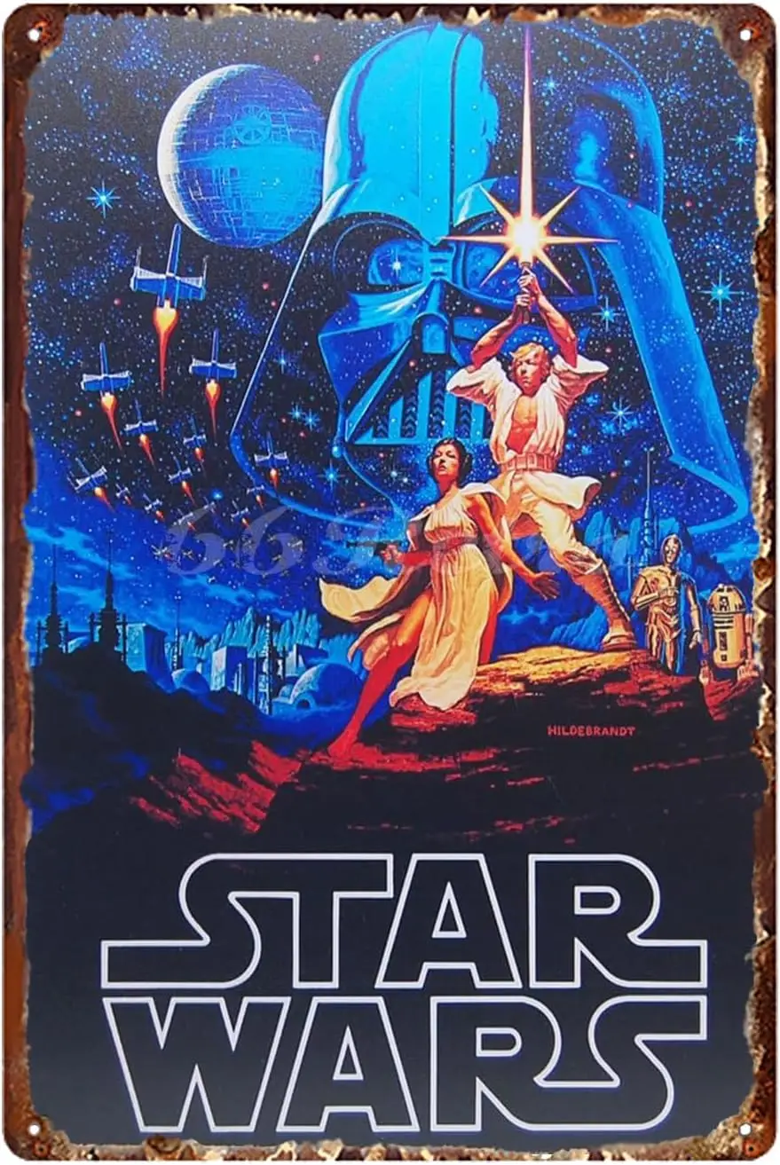 Star signs Wars Tin Poster, Metal Tin Sign, Vintage Style Wall Bar Decor 8x12 Inch(20x30cm)