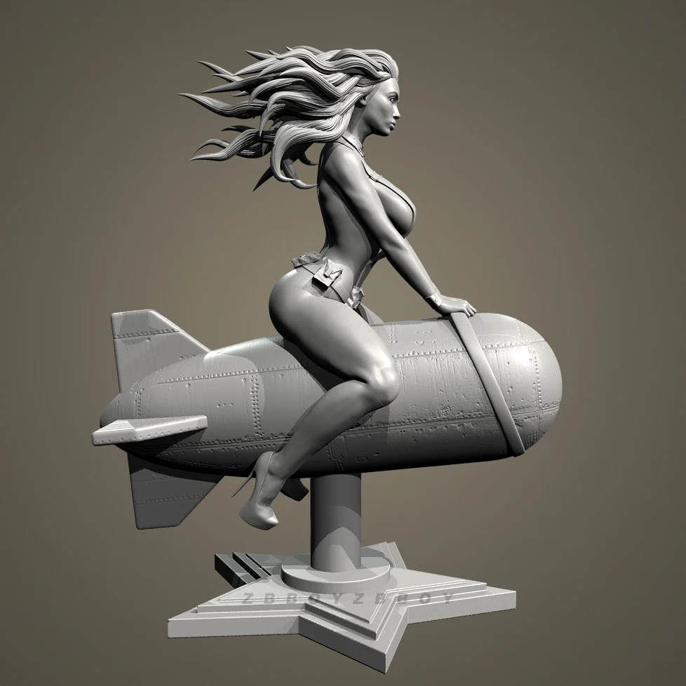 

Overall heights 38mm 50mm 75mm Resin model kits figure beauty colorless and self-assembled （3D Printing ）TD-7351/3D
