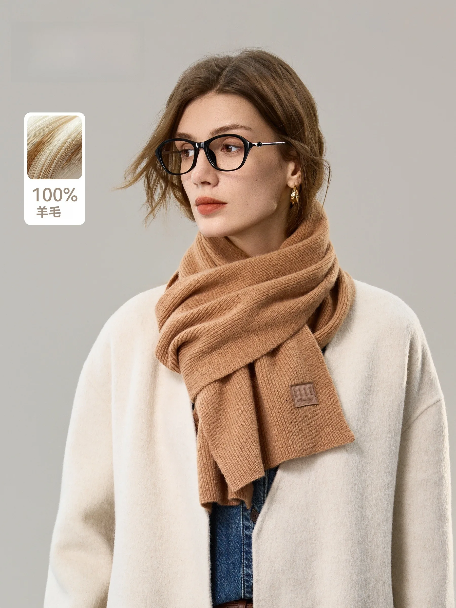 elle00-wool-knitted-scarf-women's-faionable-versatile-warm-color-ne-warmer-gift-box-set-autumn-winter-seasonal-acc