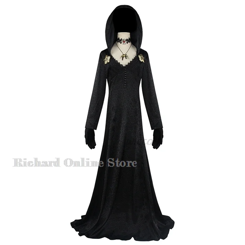 Game Resident Village Outfit Daniela Vampire Halloween Costume Horror Cosplay Gown Women Scary Carnival Dress Gothic Game Evil 8