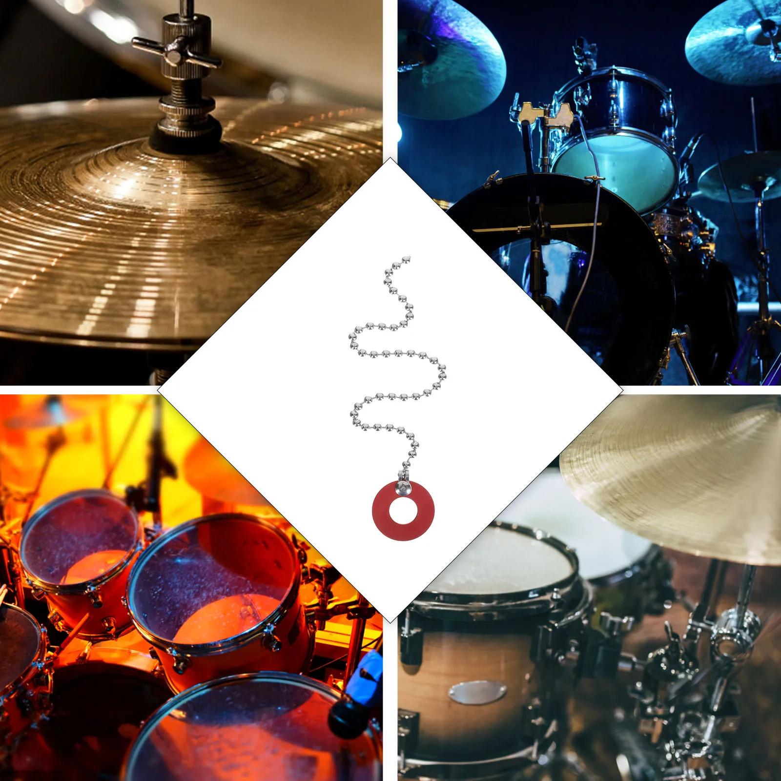 

Aluminum Alloy Cymbal Chain For Drum Kit Sound Prolong Effect Extension Ride Crash Jazz Random Color Durable