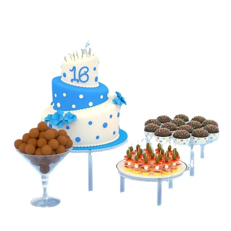 

Acrylic display stand Cake display stand Round multi-layer removable easy to transport Dessert afternoon Dessert display
