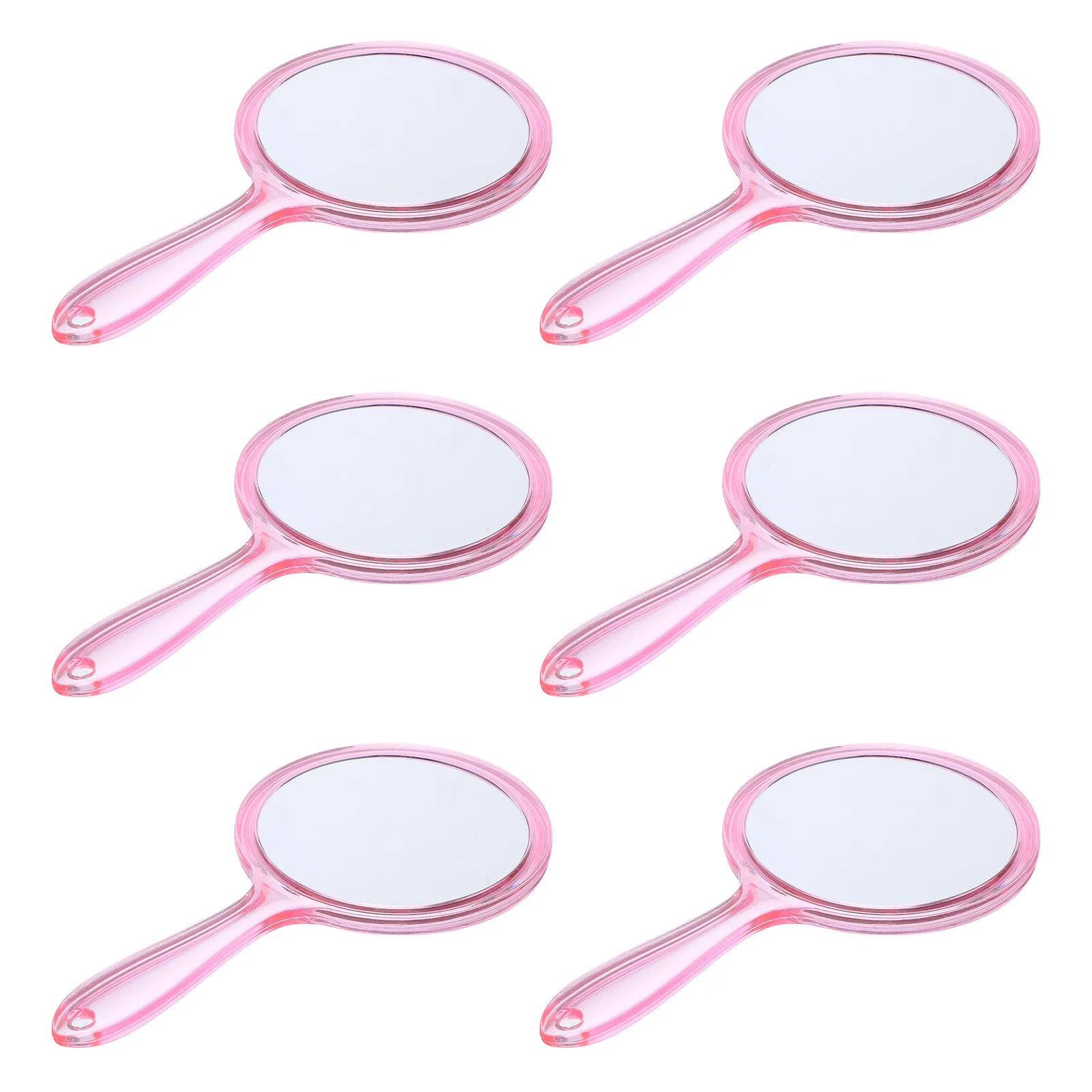 6Pcs Double Sided Round Compact Makeup Mirrors Mini Portable Handheld Magnified Pocket Travel Vanity Mirror for Girls Women