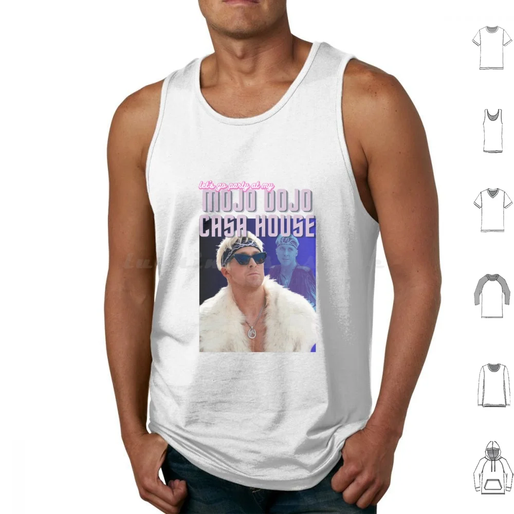 Mojo Dojo Casa House Tank Tops Print Cotton Ken Kenough Enough Gosling Movie Pink Y2k Greta Beach Gerwig Margot