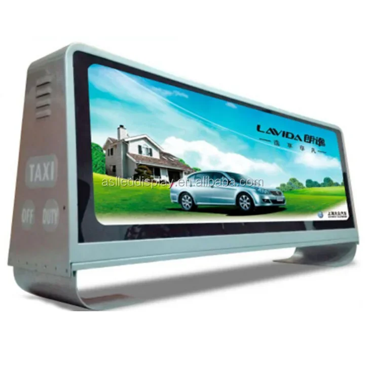 Carro telhado LED Display Screen para Publicidade, LED Top, P5 mm