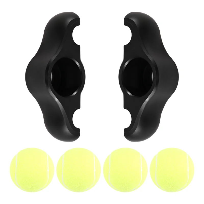 

2PCS Indoor Bike Cushioned Foot Pad Noise Reduction And Anti-Friction Floor Tennis Foot Pads For Wahoo (With Ball)